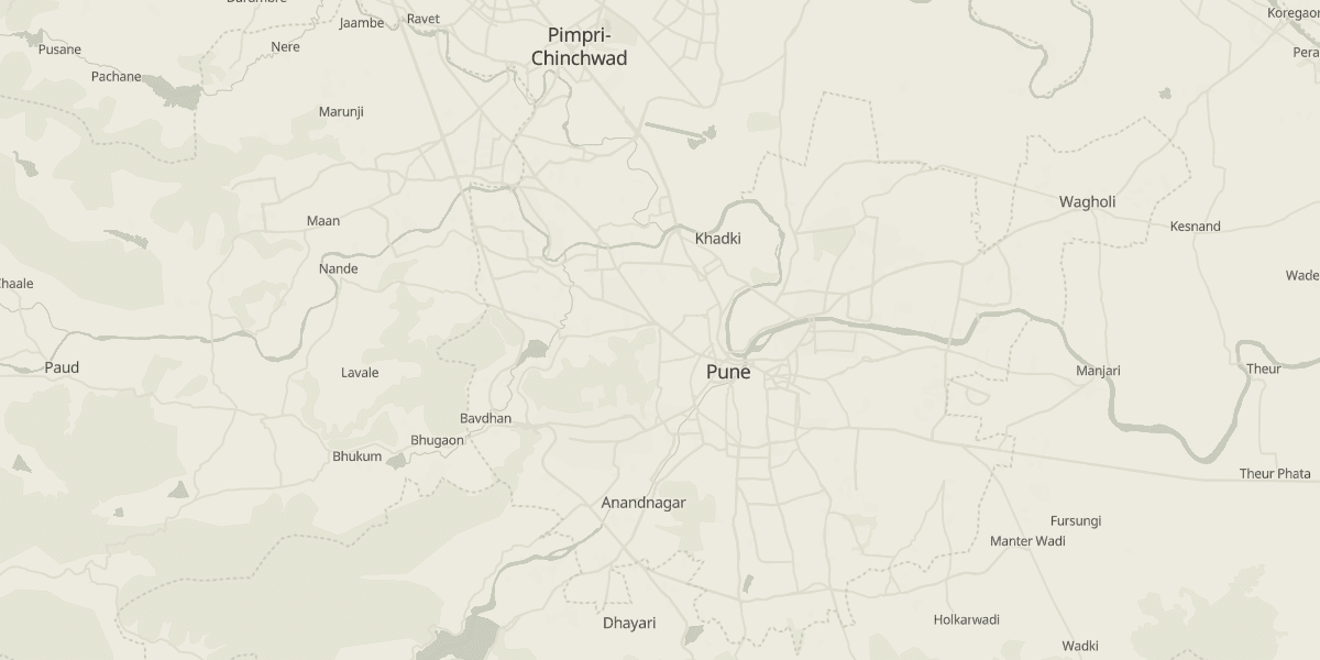 Street map of Pune